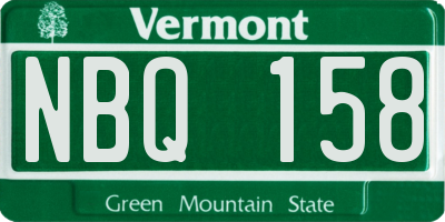 VT license plate NBQ158