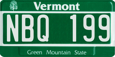 VT license plate NBQ199