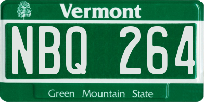 VT license plate NBQ264