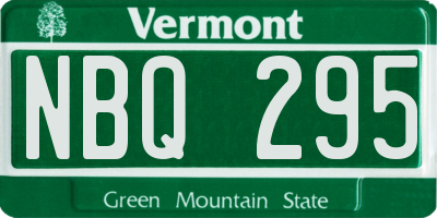 VT license plate NBQ295