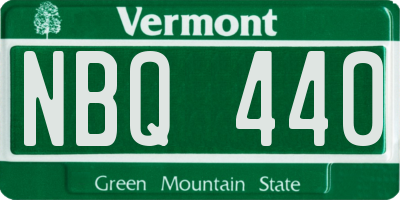 VT license plate NBQ440