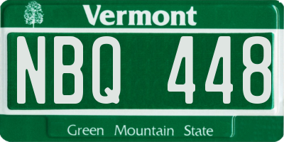 VT license plate NBQ448