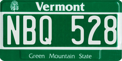 VT license plate NBQ528