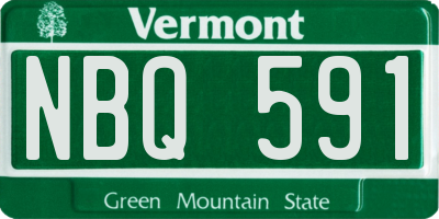 VT license plate NBQ591
