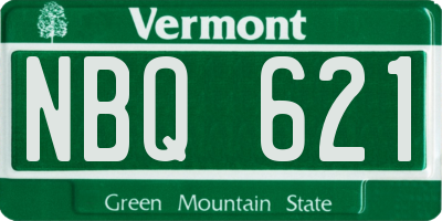 VT license plate NBQ621