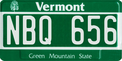 VT license plate NBQ656