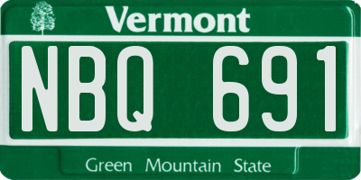 VT license plate NBQ691