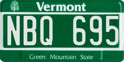 VT license plate NBQ695