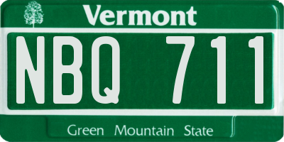 VT license plate NBQ711