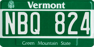 VT license plate NBQ824