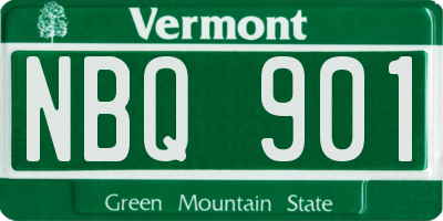VT license plate NBQ901