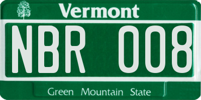 VT license plate NBR008