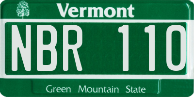 VT license plate NBR110