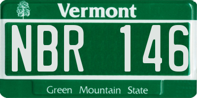 VT license plate NBR146