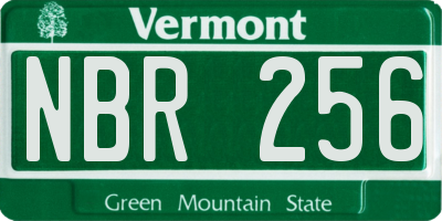 VT license plate NBR256