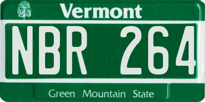 VT license plate NBR264