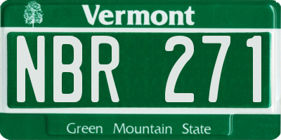 VT license plate NBR271
