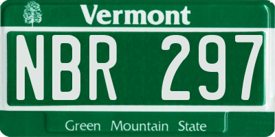 VT license plate NBR297