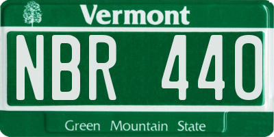 VT license plate NBR440