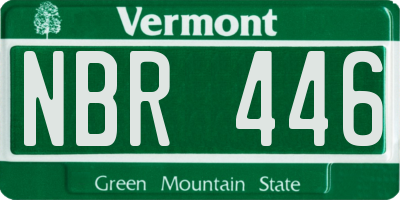 VT license plate NBR446