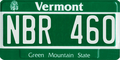 VT license plate NBR460