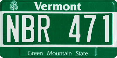VT license plate NBR471