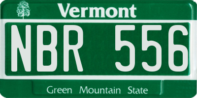 VT license plate NBR556