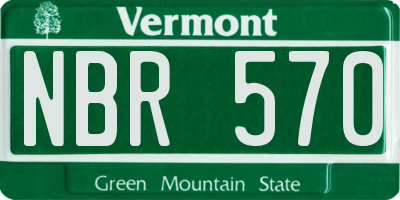 VT license plate NBR570