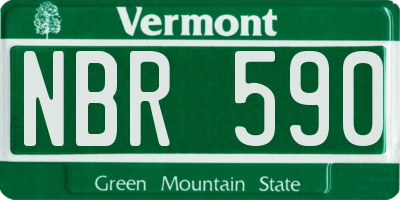 VT license plate NBR590