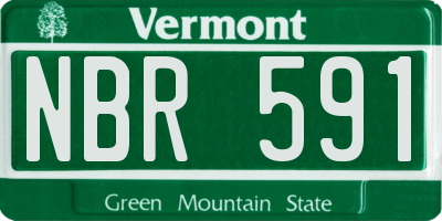 VT license plate NBR591