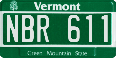 VT license plate NBR611