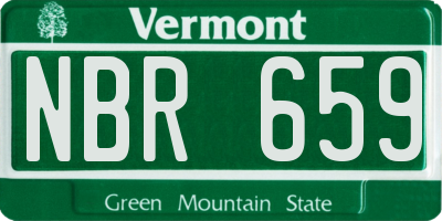 VT license plate NBR659