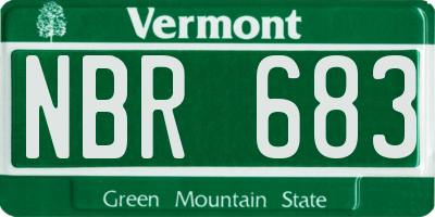 VT license plate NBR683