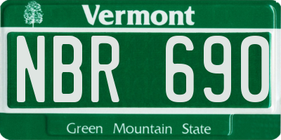 VT license plate NBR690