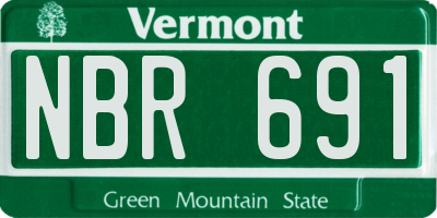 VT license plate NBR691
