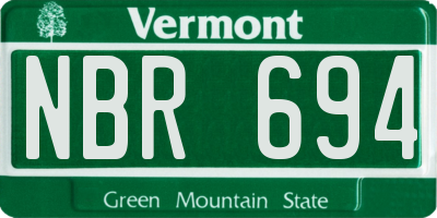 VT license plate NBR694
