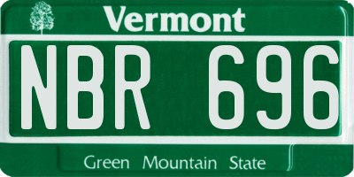 VT license plate NBR696