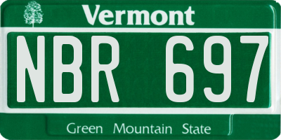 VT license plate NBR697