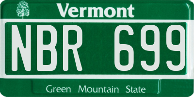 VT license plate NBR699
