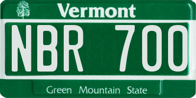 VT license plate NBR700