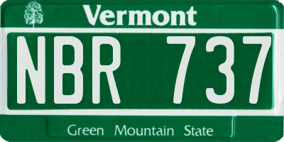 VT license plate NBR737