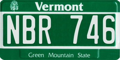 VT license plate NBR746