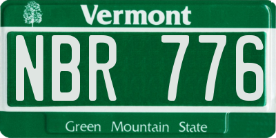 VT license plate NBR776
