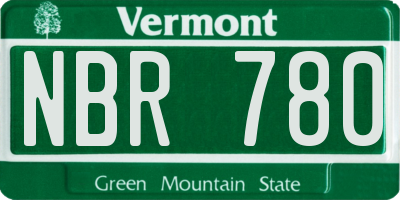 VT license plate NBR780