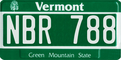 VT license plate NBR788