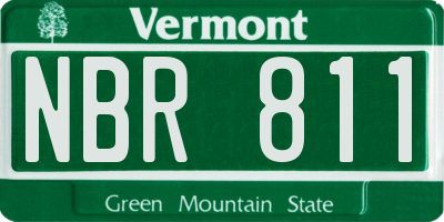 VT license plate NBR811