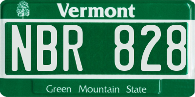 VT license plate NBR828