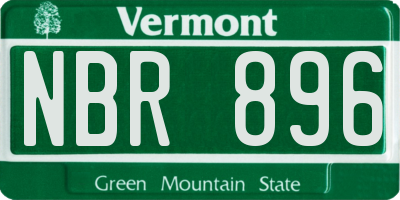 VT license plate NBR896