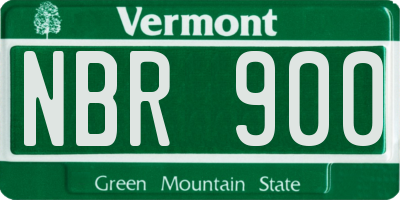 VT license plate NBR900