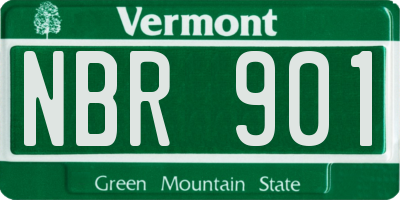 VT license plate NBR901